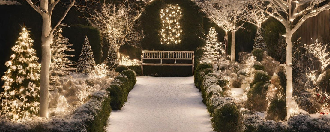 De tuin versieren met Kerst