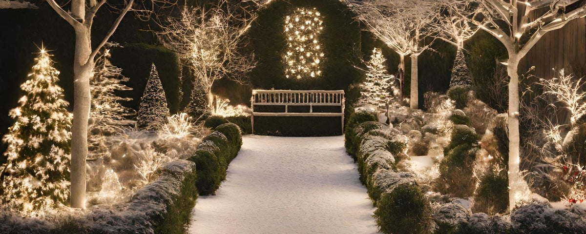 De tuin versieren met Kerst