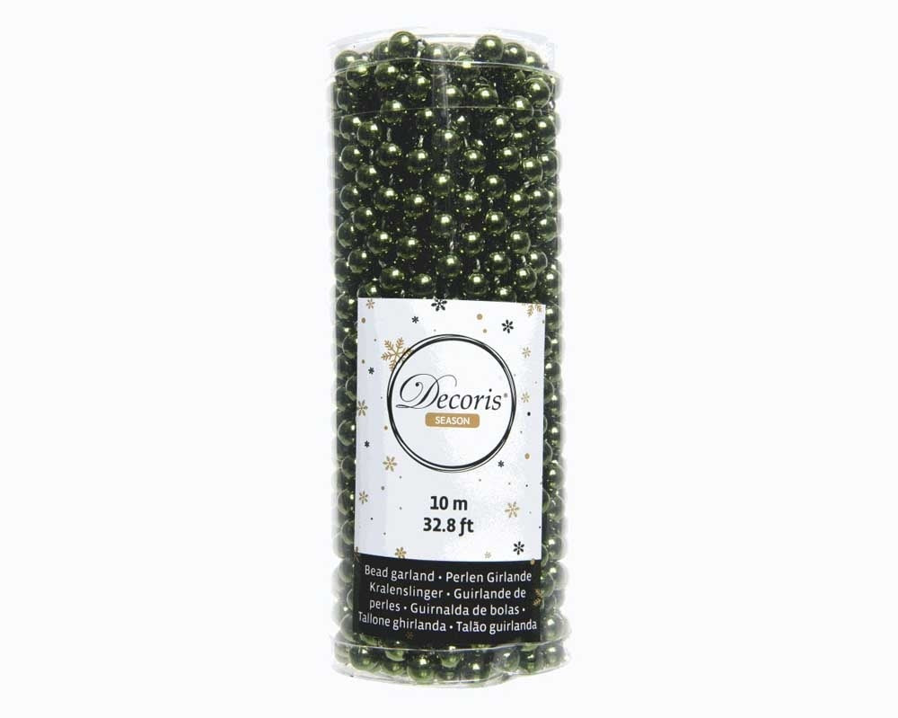 Kralenketting kerstboom | dennengroen | 10m