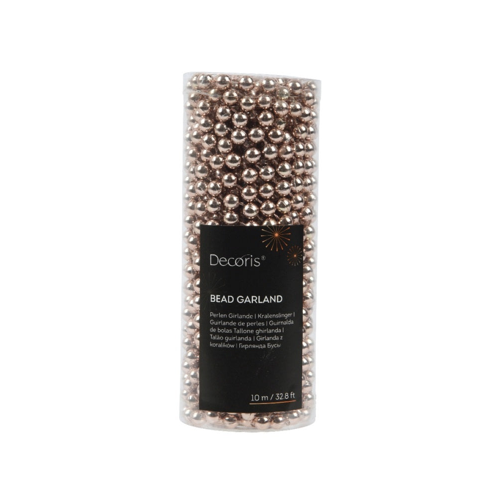 Kralenketting kerstboom | parelroze | 10m