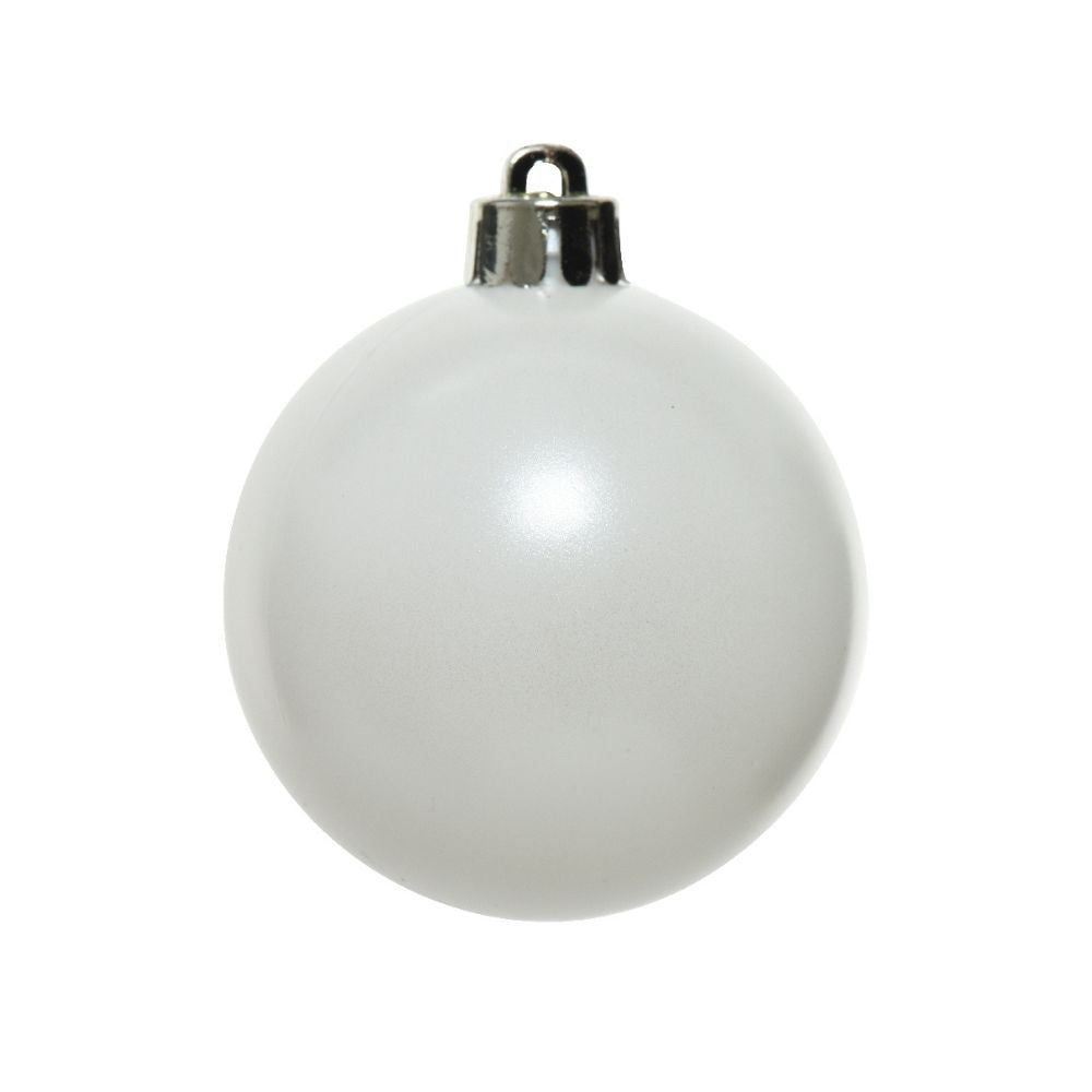 Kerstballen set 16-delig | winterwit | kunststof/onbreekbaar | 4cm
