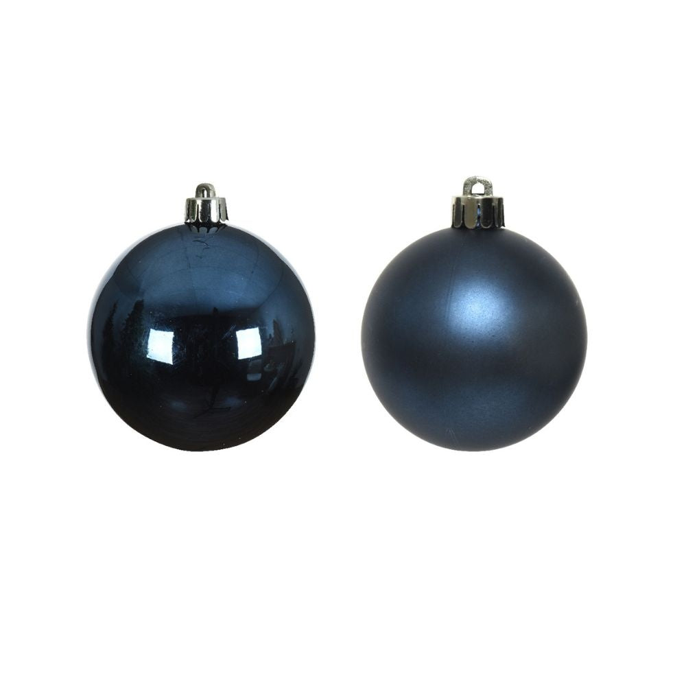 Kerstballen set 16-delig | nachtblauw | kunststof/onbreekbaar | 4cm