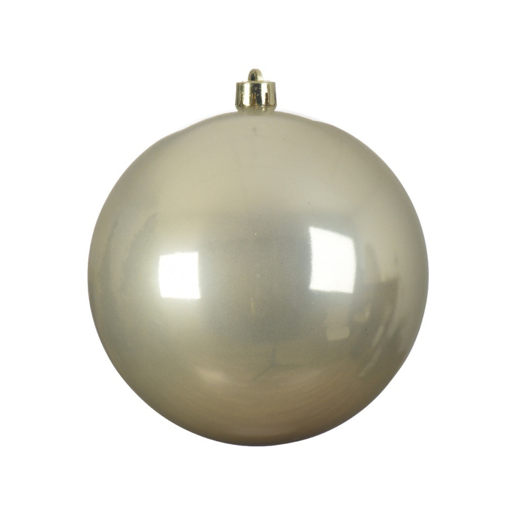 Kerstbal groot glanzend | plastic | parel | 14cm