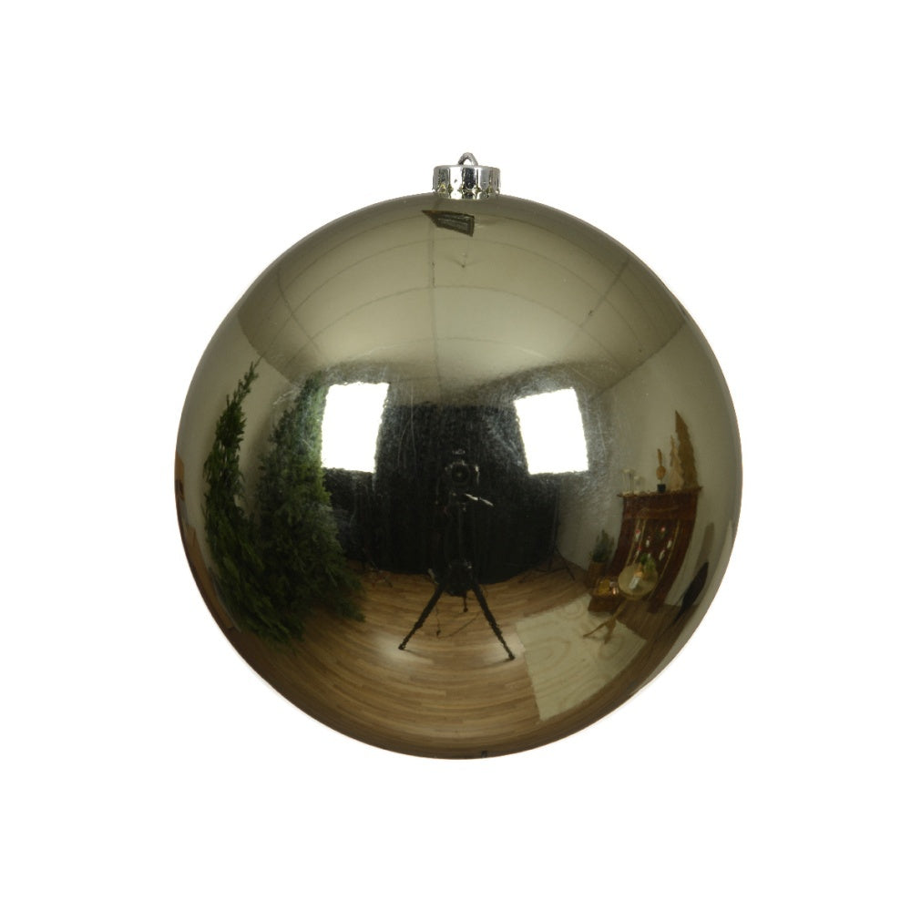 Kerstbal glanzend | plastic | rozemarijn | 20cm