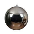Kerstbal glanzend | plastic | zilver | 20cm