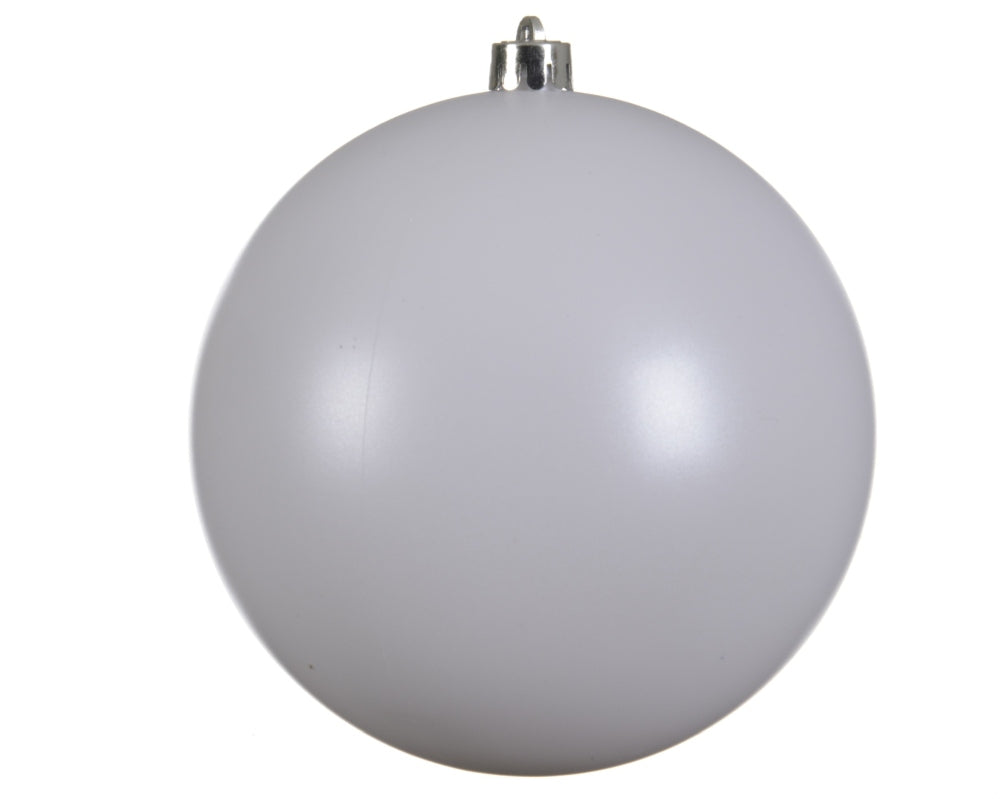 Kerstbal mat | plastic | winterwit | 20cm