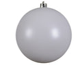 Kerstbal mat | plastic | winterwit | 20cm
