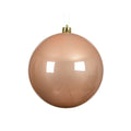Kerstbal groot glanzend | plastic | parelroze | 14cm