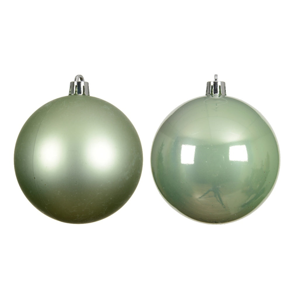 Kerstballen mixbox 16-delig | glanzend/matte | plastic | lichtgroen | 4cm