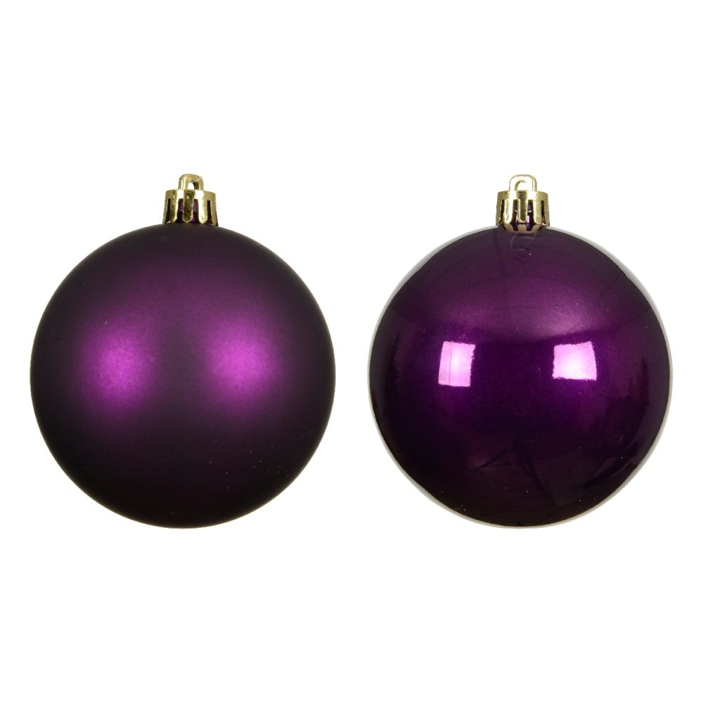 Kerstballen mixbox 6-delig | glanzend/matte | plastic | vijg | 6cm