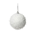 Kerstbal op draad | foam | wit | 8cm