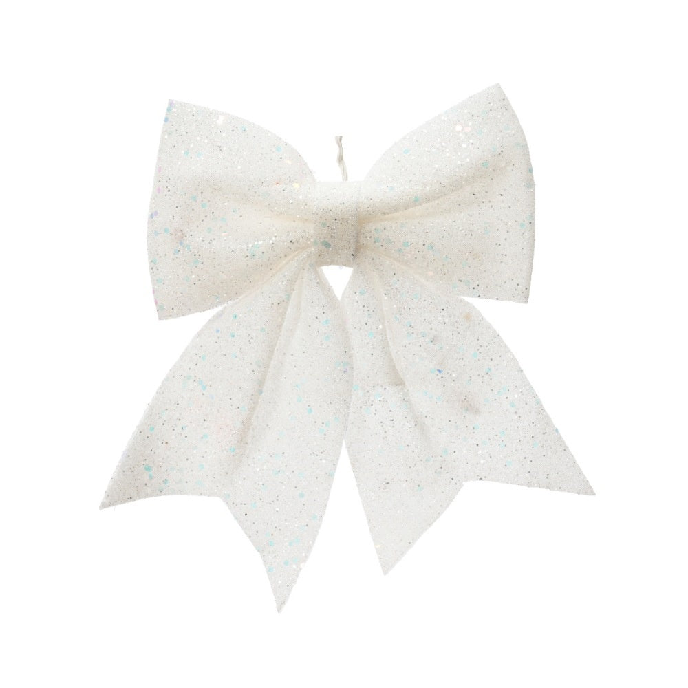Kerststrik | 2-delig | spons | wit | 13cm