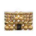 Kerstballen mixbox 100-delig | glanzend/matte/glitter | plastic | goud | diverse maten