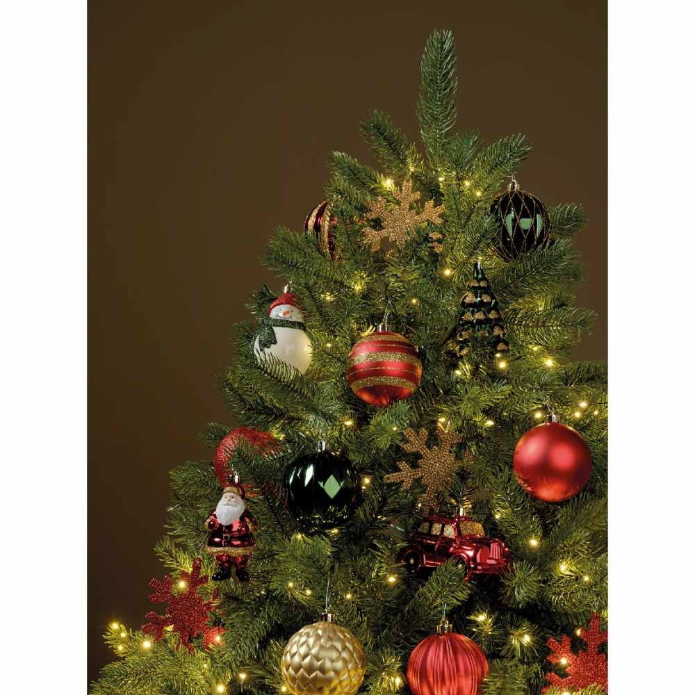 Kerstballen mixbox 25-delig | glanzend/mat/glitter | rood/groen