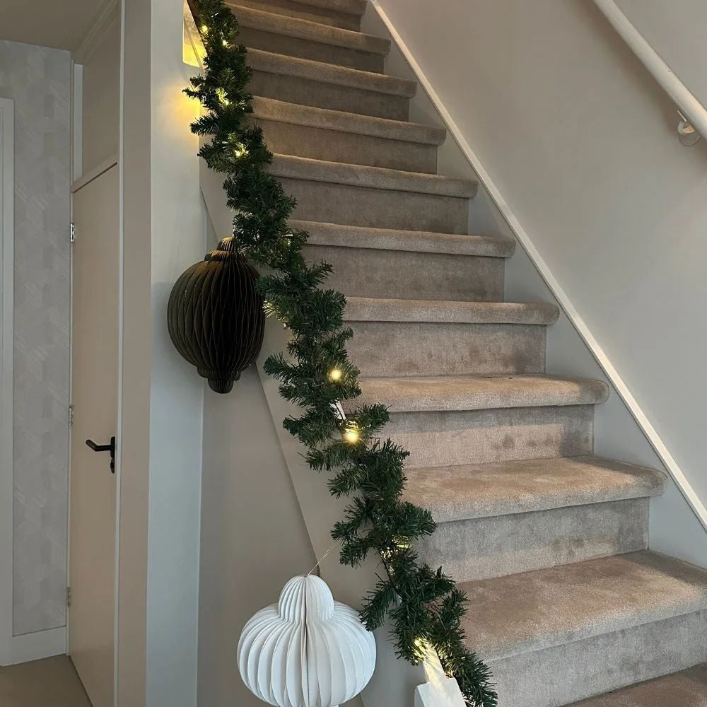 Norton kerstguirlande set van 6 | groen | 180cm