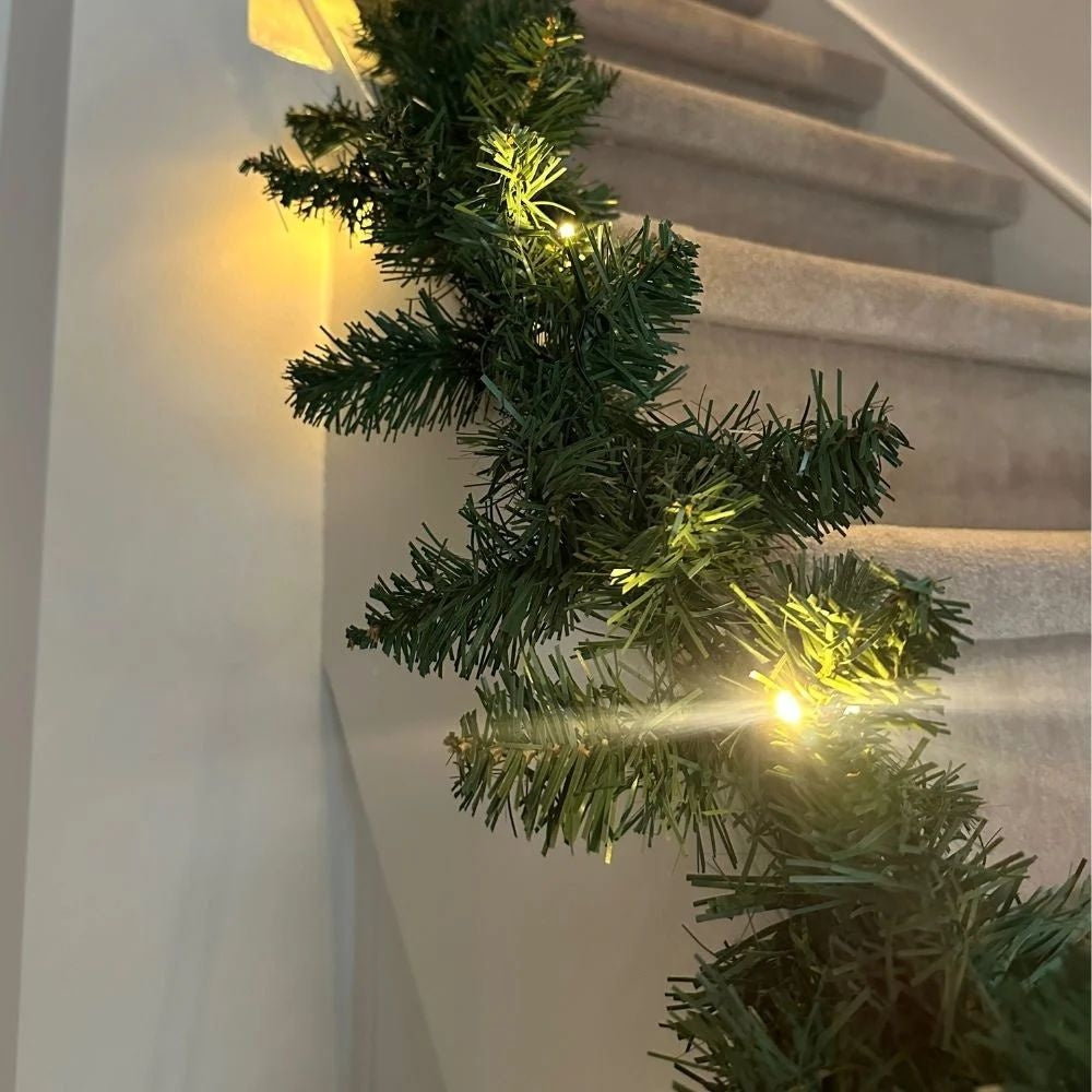 Norton kerstguirlande set van 6 | groen | 180cm