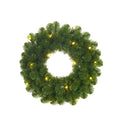 Norton kerstkrans | groen met 10 LED lampjes | op batterijen | 35cm