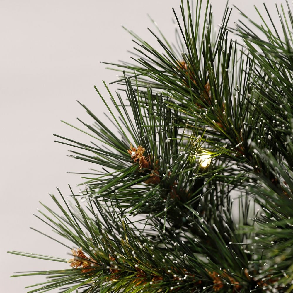 Glendon kerstboompje 45xø20cm | groen met LED lampjes