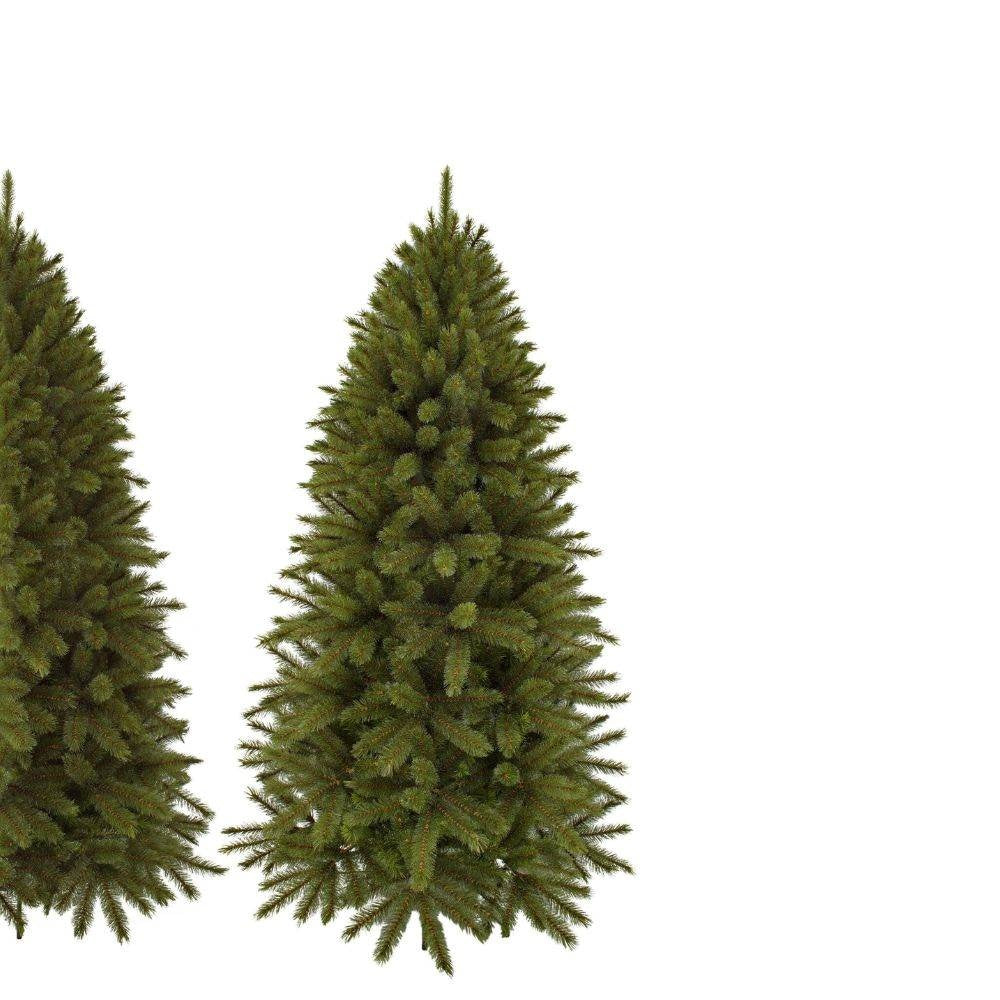 Forest Frosted halve/muur kunstkerstboom 185xø107cm | groen met bevroren details