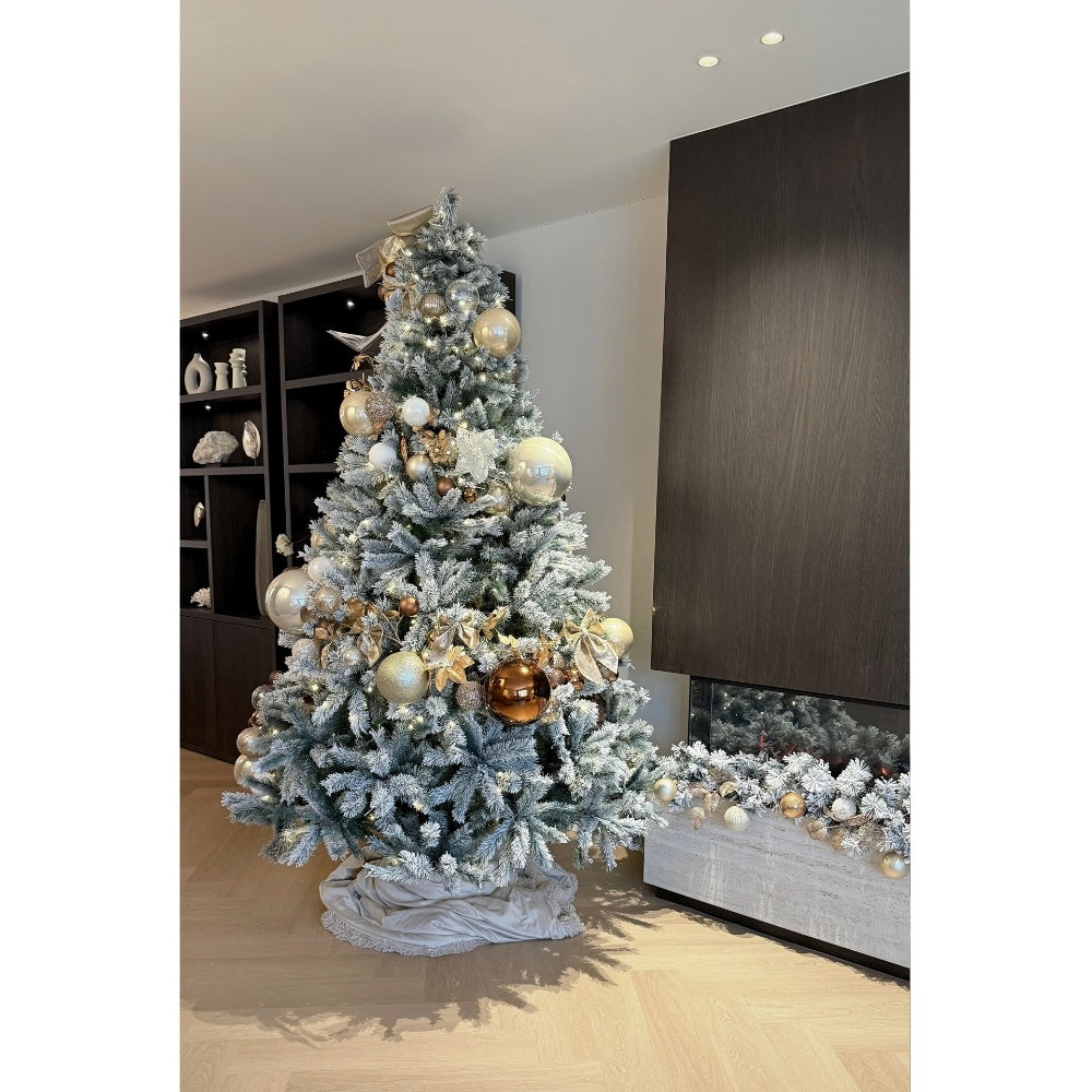 Kerstbal glanzend | plastic | espresso | 20cm