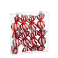 Kersthanger snoep | onbreekbaar | rood/wit | set van 8 | 10cm