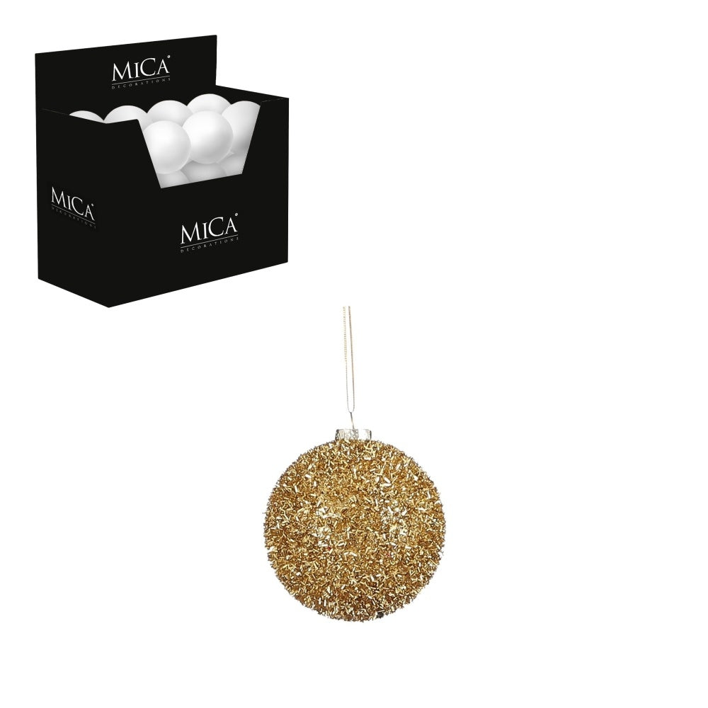 Kerstbal | onbreekbaar | goud | 8cm