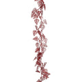Slinger grote bladeren | polystyrene | rood | 180cm