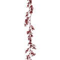 Slinger bladeren | polystyrene | rood | 180cm