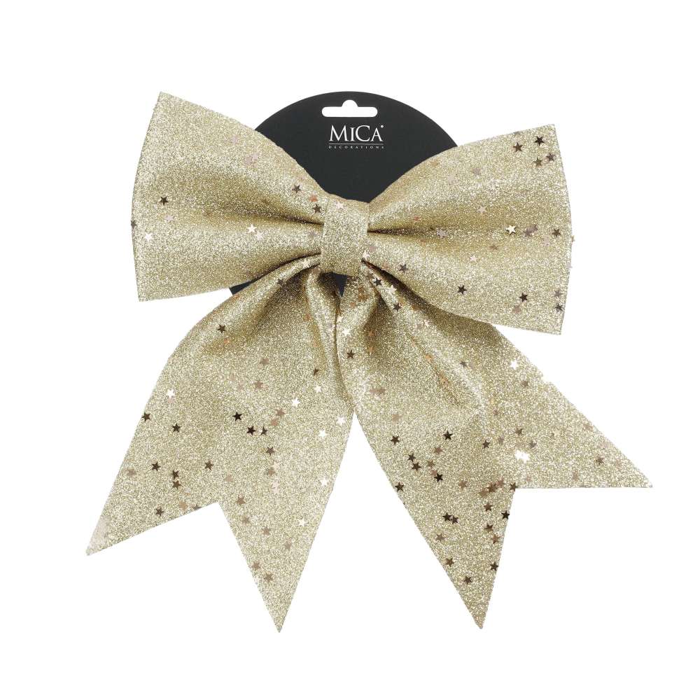 Kerststrik | polyester | champagne | 28cm