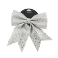 Kerststrik | polyester | zilver | 28cm