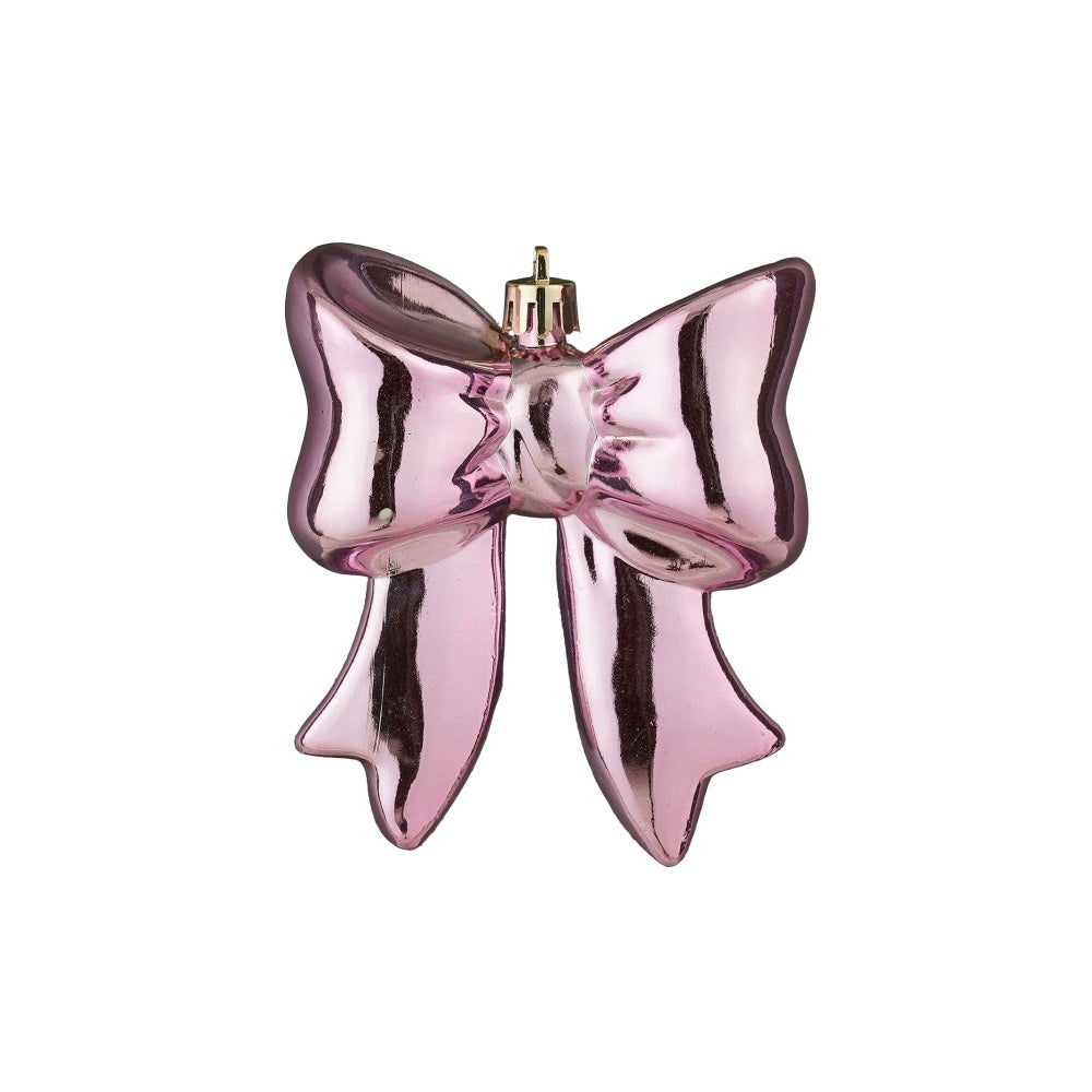 Kersthanger strik | onbreekbaar | roze | 10cm