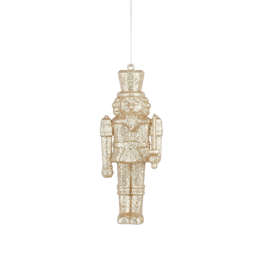 Kersthanger notenkraker | onbreekbaar | champagne | 12cm