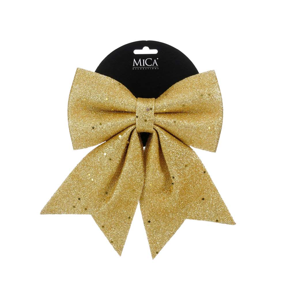 Kerststrik | plastic | goud | 23cm
