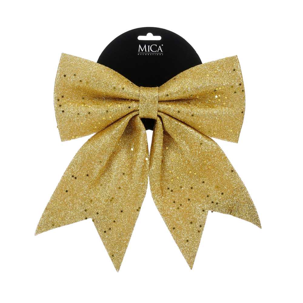 Kerststrik | plastic | goud | 28cm
