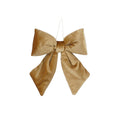 Kerststrik | polyester/fluweel | goud | 17cm