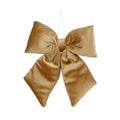 Kerststrik | polyester/fluweel | goud | 23cm