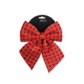 Kerststrik | polyester | rood/geruit | 23cm