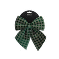 Kerststrik | polyester | groen/geruit | 23cm