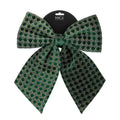 Kerststrik | polyester | groen/geruit | 34cm