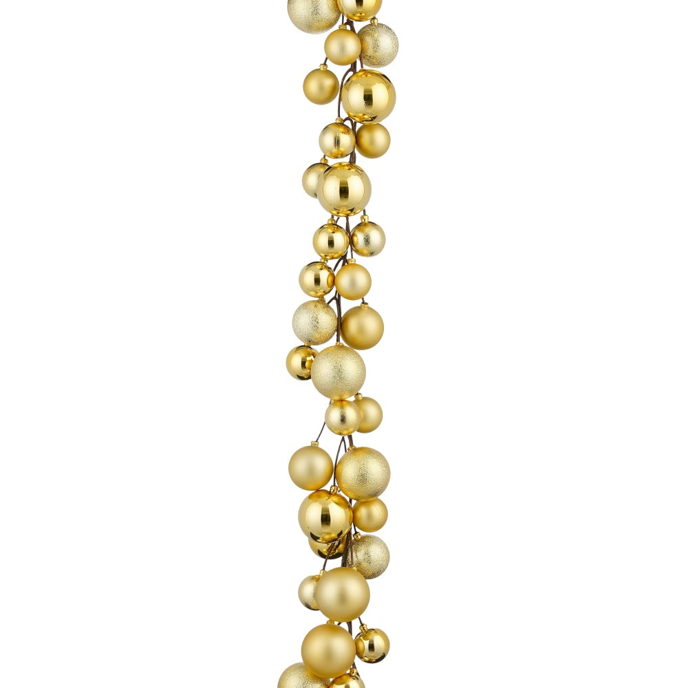 Kerstslinger | kunststof/onbreekbaar | goud | 180cm