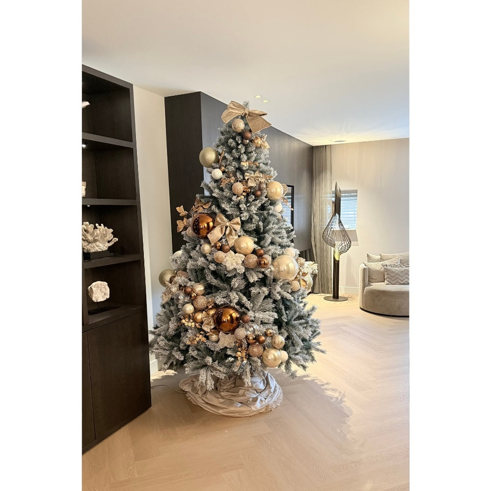 Kerstbal glanzend | plastic | espresso | 20cm