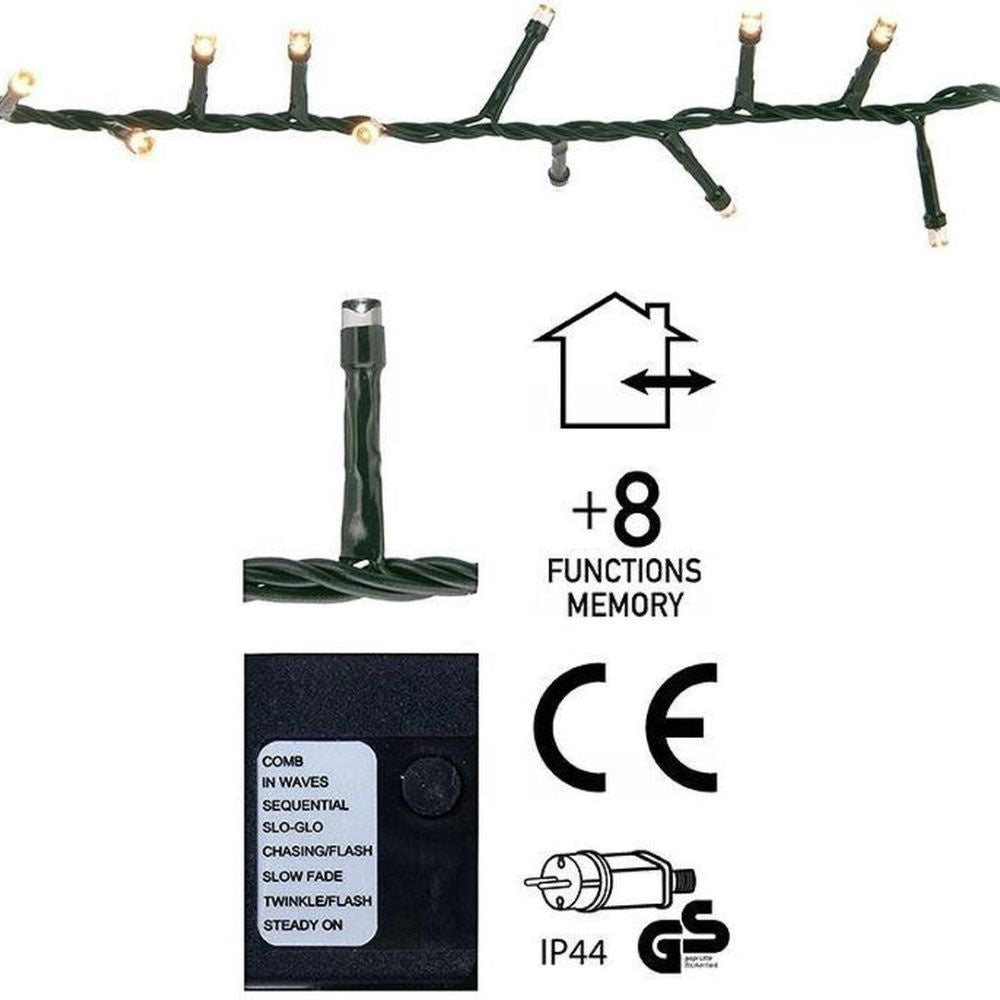 Kerstverlichting microcluster | 1200 LED lampjes | extra warm wit | 24 meter