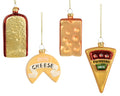 Kersthanger mixbox | 4-delig | glas met glitters | diverse kleuren | 9,9cm