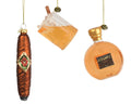 Kersthanger mixbox | 3-delig | glas met glitters | diverse kleuren | 9,6cm