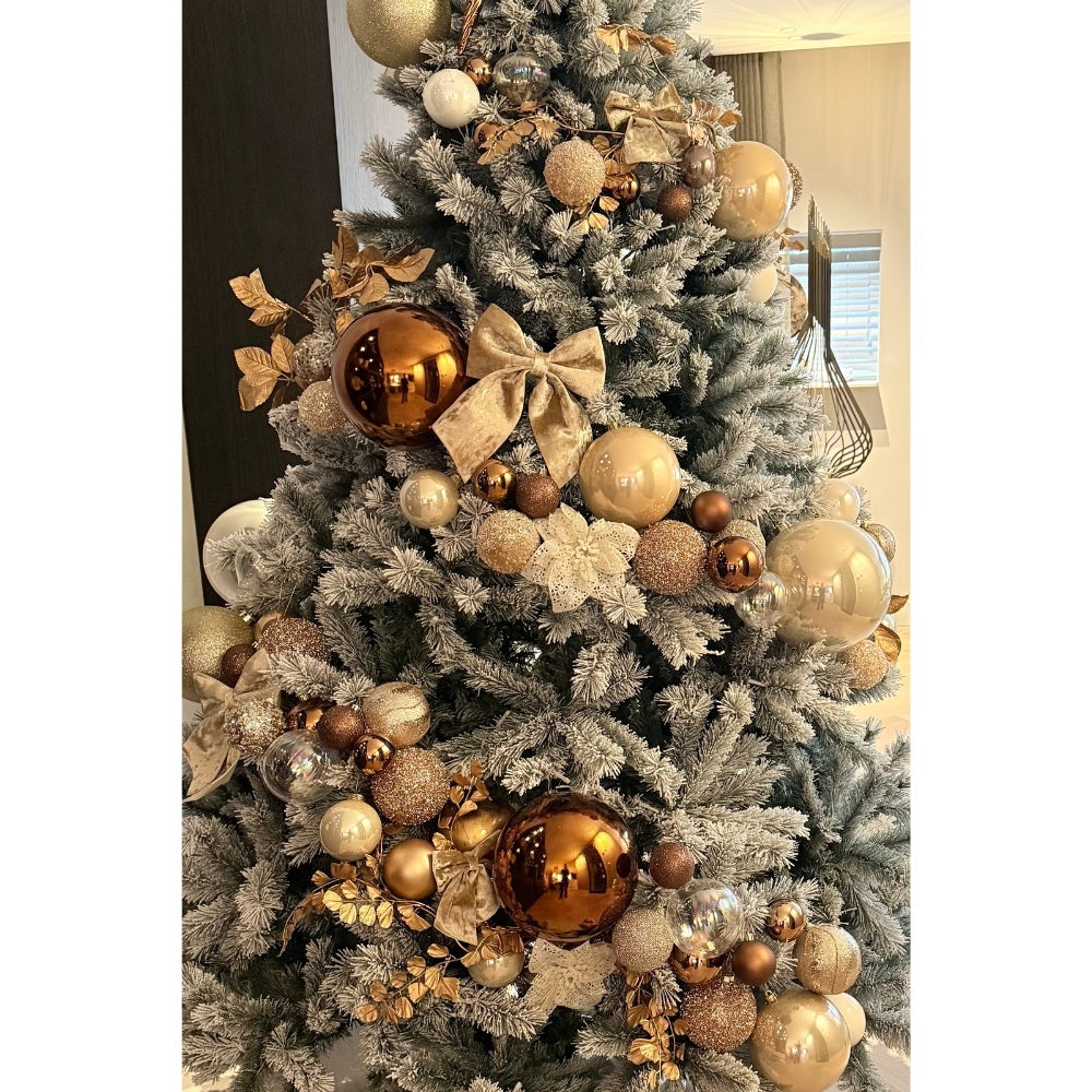 Kerstbal glanzend | plastic | parel | 20cm