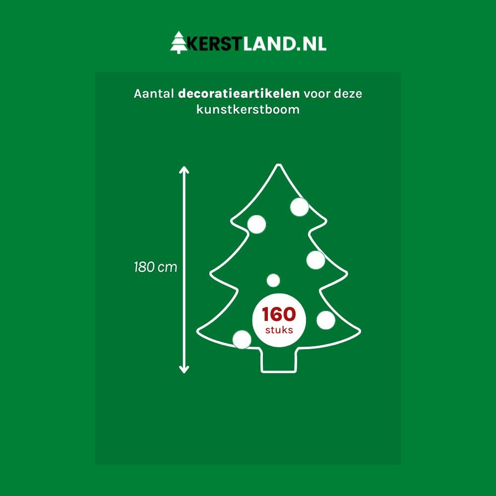 Allison Pine kunstkerstboom 180xø112cm | groen met 320 LED lampjes