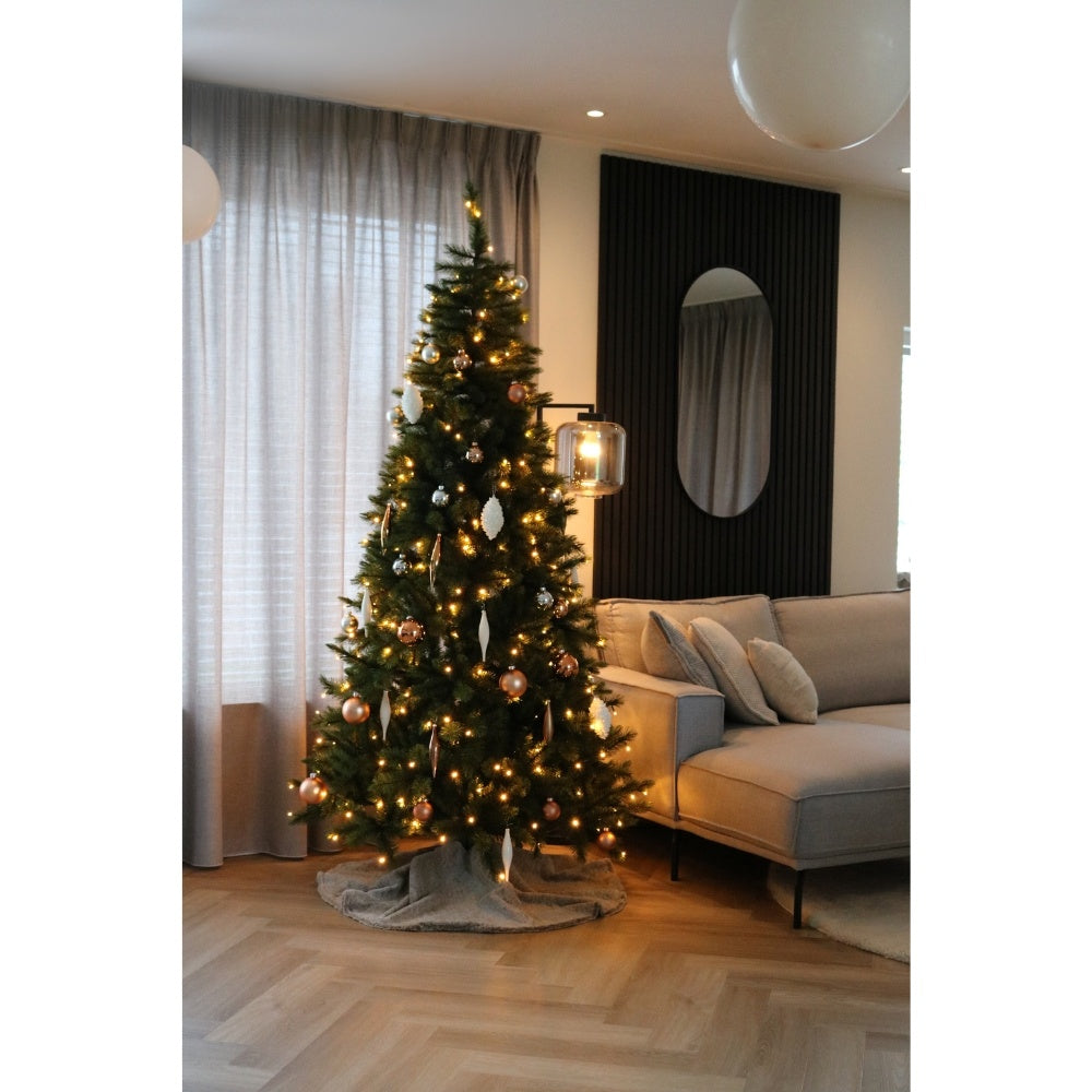 Forest Frosted kunstkerstboom 155xø86cm | groen met bevroren details & 120 LED lampjes