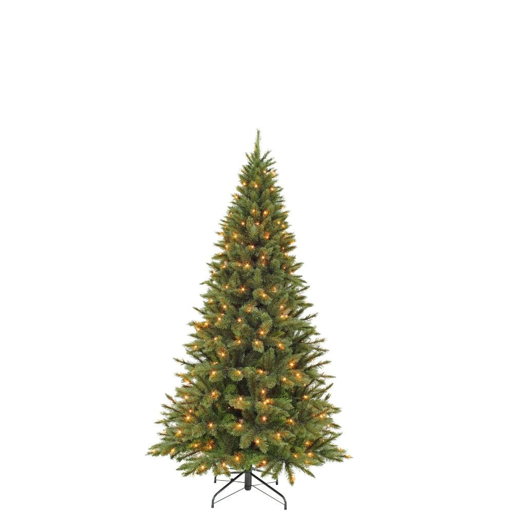 Forest Frosted kunstkerstboom 215xø117cm | groen met bevroren details & 256 LED lampjes