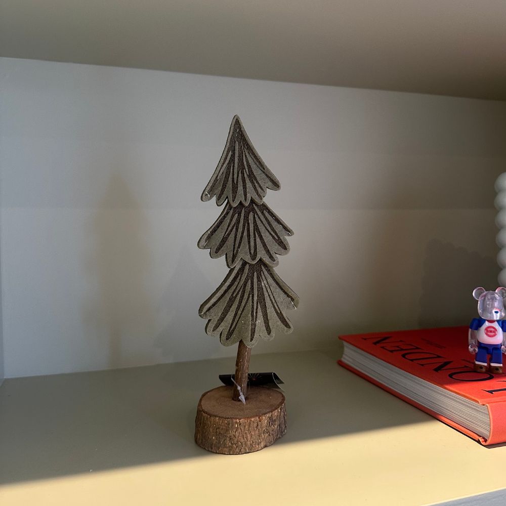 Mini kerstboom decoratief | dennengroen | vilt | 6,5cm