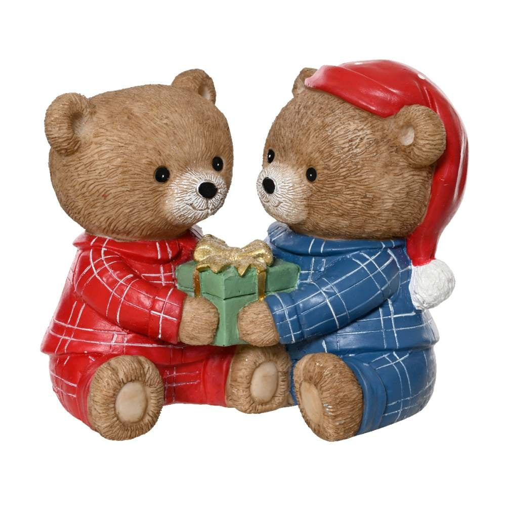 Beren met pakje | polyresin | 14cm